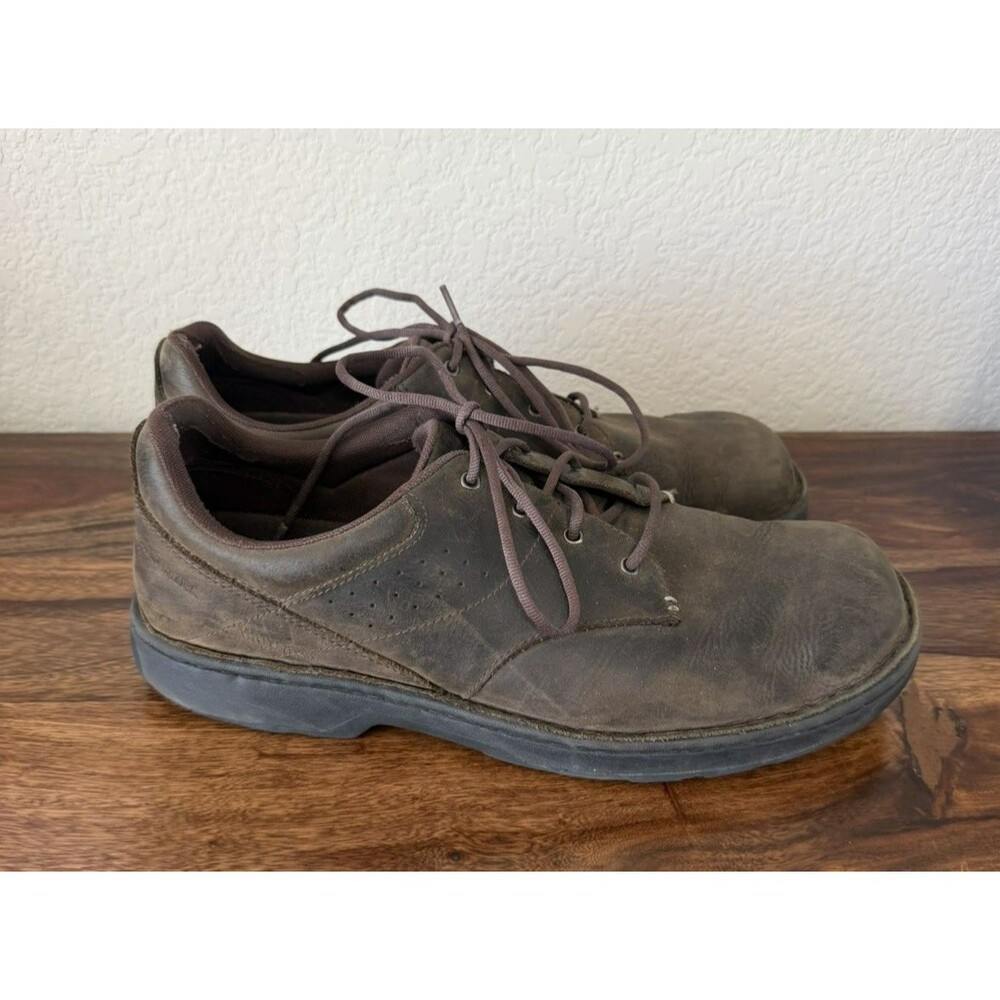 MERRELL SHETLAND BROWN LEATHER MENS SHOES SIZE 12 wide lace up